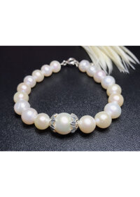 Vòng Tay Ngọc Trai 8mm Phối Charm Bạc Thái