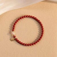 vòng tay ngọc trai thật Vòng tay chu sa trung thực Vòng tay ngọc trai đơn giản khí chất năm tuổi của phụ nữ