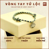 Vòng tay Ngũ Sắc Tây Tạng Charm Bạc Thái Tứ Lộc Handmade 100% Miễn phí ship sửa đổi trả & Order riêng
