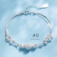 Vòng tay nữ bạc 925 Eleanor Accessories mặt bi tròn lắc tay basic phụ kiện trang sức