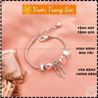 Vòng tay nữ bạc Thái - Lắc tay nữ bạc Thái charm pha lê Dream Catcher Vườn Trang Sức