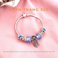 vòng tay nữ bạc Thái - Lắc tay nữ bạc Thái charm Dreca phong cách cổ điển, thanh lịch Vườn Trang Sức