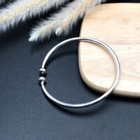 Vòng Tay Nữ Dạng Kiềng Cua Kiểu Đơn Giản Bạc Ta Nguyên Chất S99 Bản Đặc Không Xi Mạ Chính Hãng Bạc Hiểu Minh LTU501