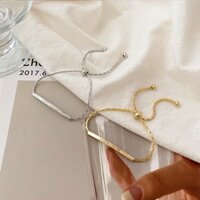 Vòng tay nữ, lắc tay sợi vàng,bạc khóa dây rút phong cách vintage Hàn Quốc ALALY-VT04