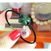 Vòng tay nữ mic cỏ 4 lá màu xanh lá may mắn
