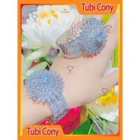 Vòng tay nữ V470-705  Tubi Cony đính đá CZ kiểu dáng bông hoa