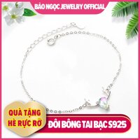 Vòng tay nữ vòng tay bạc nữ vong tay nu hươu sao lấp lánh chống rỉ XBL35 LazadaMall