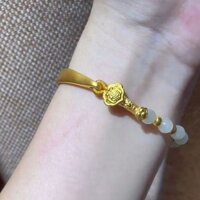 Vòng tay nửa vòng tay Ruyi vàng Vòng tay nửa dây chuyền Nữ Hetian Yu Vòng tay Ngày của Mẹ Quà tặng Ngày của Mẹ Quà tặng Ngày của Mẹ cho Mẹ 2503K24