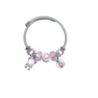 Vòng tay Pandora mix charm hồng ngọt ngào