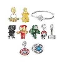 Vòng tay Pandora thời trang bạc thật 925 với thiết kế lát đá