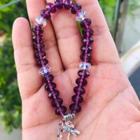 Vòng Tay Pha Lê Áo Bánh Cam Tím Bạc Thái