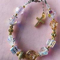 Vòng Tay Pha Lê Áo + Charm Bạc Thái