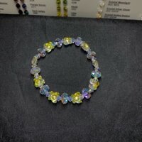 Vòng tay pha lê Swarovski hạt bướm 8ly xen bánh cam