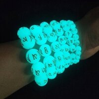 Vòng tay phát sáng chân lý sáu ký tự hạt Phật vòng tay ngọc trai đêm