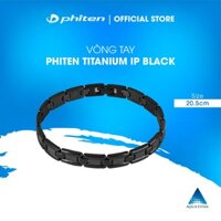 Vòng tay Phiten titanium IP black Aqua titanium (20.5cm) XJE34900