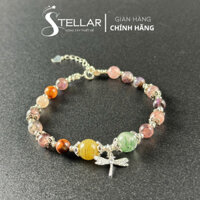 Vòng Tay Phoebe Stellar Đá Thạch Anh Ưu Linh Ngũ Sắc Kết Hợp Bạc S925  Hạnh Phúc ,Sự Bình Yên, May Mắn.