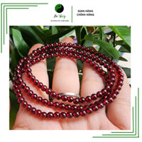 Vòng tay PHONG THUY đá garnet ngọc hồng lựu quấn 3 vòng tay hợp mệnh hỏa và thổ