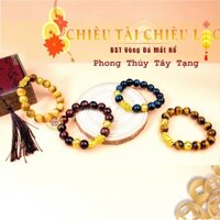 Vòng Tay Phong Thủy Đá Mắttt Hổ Tự Nhiên [TẶNG HỘP GỖ] Tỳ Hưu Chiêu Tài Lộc, May Mắn nam nữ mệnh Kim Mộc Thủy Hỏa Thổ