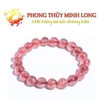 Vòng tay phong thủy đá Thạch Anh Dâu Tây chất lượng 5A
