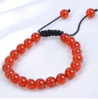 Vòng tay phong thủy đá thạch anh đỏ thiên nhiên size 10mm