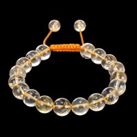 Vòng tay phong thủy đá thạch anh vàng thiên nhiên size 10mm