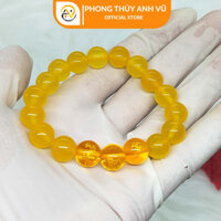 Vòng tay phong thủy mệnh thổ tam hợp tỵ dậu sửu - size 8 10ly cho nữ - may mắn tài lộc