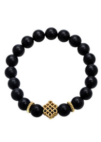 Vòng Tay Phong Thủy Nữ Đá Obsidian Phối Charm Si 8mm Mệnh Thủy, Mộc Ngọc Quý Gemstones