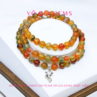 Vòng tay phong thủy quấn 3 size 6mm Băng ngọc thuỷ tảo charm hồ ly bạc hợp mệnh kim mộc thủy hỏa thổ Võ Gia Gems