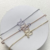 Vòng tay rắn kim cương mới Dây buộc thép titan thời trang cặp đôi vòng tay đơn giản