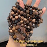 Vòng tay san hô đen nâu vân xớ ngẫu nhiên siêu đẹp 8mm