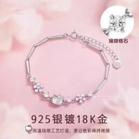 Vòng tay Sanrio Hello Kitty bằng bạc S925, quà sinh nhật siêu tiên mới, hoa anh đào