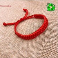 Vòng tay sợi chỉ đeo tay dây màu đỏ may mắn dây lụa xoắn, trang sức xinh xắn