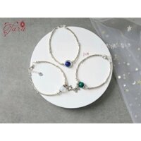Vòng tay Song Ngư 12 Cung Hoàng Đạo Đá Lapis Phong Thủy mix Bạc cao cấp