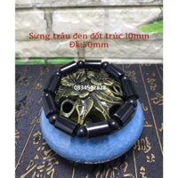 Vòng tay Sừng trâu đen đốt trúc 10mm - ĐK 50mm