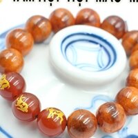 VÒng tay tam hợp gỗ huyết long sơn bóng