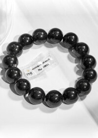 Vòng Tay Thạch Anh Đen Tóc Đen 15MM Kèm Giấy Kiểm Định PNJ