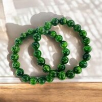 Vòng Tay Thạch Anh Diopside Xanh Lá Đậm Tự Nhiên Nguyên Khoáng Không Xử Lý 10ly - Ngọc Trai Trường Thịnh