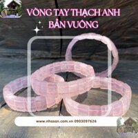 Vòng tay thạch anh hồng bản vuông - Bí quyết thu hút tình yêu và may mắn