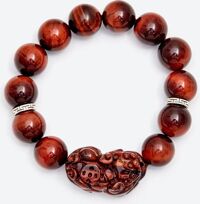 Vòng tay thạch anh mắt hổ nâu đỏ phối tỳ hưu Ngọc Quý Gemstones