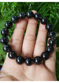 Vòng tay thạch anh tóc đen VIP, đá trong, tóc nhiều - 10 li