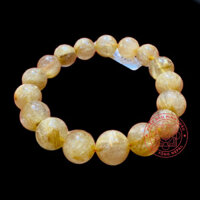 Vòng tay Thạch Anh tóc vàng bã mía 12ly [PHÁP BẢO MINH CHÂU]