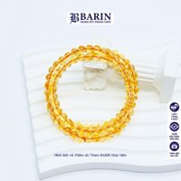 Vòng tay thachanh màu vàng quấn 3, vòng tay phong thuỷ may mắn, thịnh vượng