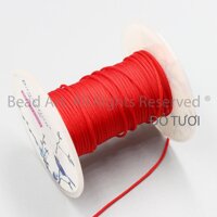 Vòng Tay Thắt Dây Lu Thống Cam Thach Xanh Lá 12x10MM, Vòng Tay Phong Thuỷ, Mệnh Hoả, Mộc S50 - Bead Art - Dây đỏ - 17.1-18cm