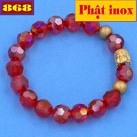 Vòng tay thủy tinh cắt giác đỏ 10 ly Phật như lai VFLGONLVHBV10