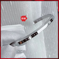 Vòng tay titan cặp đôi không đen không gỉ Trang sức Bé Heo BHLT209 - màu bạc - L - nam