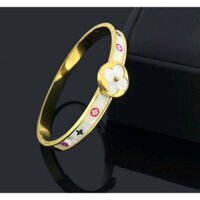 VÒNG TAY TITAN CỎ 4 LÁ HIỆU  ( Free size 17cm tay ni 54,56 đeo đẹp)- TITAN CHUẨN LOẠI 1 SIÊU BỀN MÀU