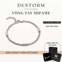 Vòng Tay Titan Đôi Nam Nữ Destorm Mipame Bracelet, Có Hộp và Túi Đựng Quà Tặng, Lắc Tay Cá Tính Thép Không Gỉ