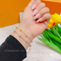 Vòng Tay titan, Lắc tay nữ Titan dây mì phối bi xinh xắn đơn giản - 𝐍𝐀𝐚𝐜𝐜 - 𝐍𝐠𝐚̂𝐧 𝐀𝐧𝐡 𝐀𝐜𝐜 TA14