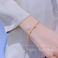 Vòng Tay Titan, Lắc tay nữ Titan bi trơn xen kẽ bi nhám dây rút - 𝐍𝐀𝐚𝐜𝐜 - 𝐍𝐠𝐚̂𝐧 𝐀𝐧𝐡 𝐀𝐜𝐜 TA13