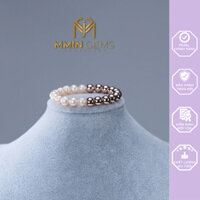 Vòng tay titan MMIN GEMS, chuỗi hạt pearl hoa hồng hoa 4 cánh với thiết kế tinh tế, cùng màu sắc tao nhã, bắt mắt